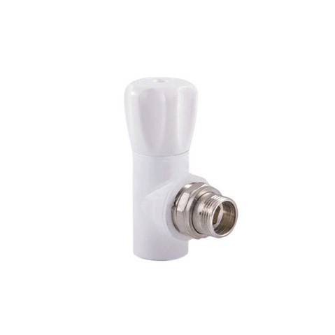 Вентиль для радиатора ПП 20-1/2'' PN 25 угловой с американкой белый РТП 10533 купить в Воронеже | "Проконсим"