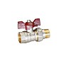 Кран латунный шаровой Temper 88.В-А.1.Б DN 25 PN 40 американка никелированный бабочка купить в Воронеже | "Проконсим"