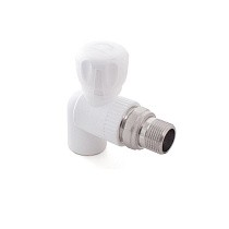Краны шаровые ПП DN 20-25 PN 25 для радиатора угловые с американкой белые РТП купить в Воронеже | "Проконсим"