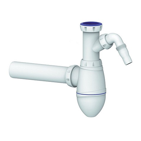 Сифон для умывальника Unicorn А510V, 40х40 прямой отвод, 1 1/2'' х40 с отводом для стиральной машины преходник 40х32 купить в Воронеже | "Проконсим"