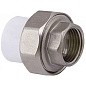 Муфта комбинированная ПП 32-1/2'' PN 25 разъёмная с внутренней резьбой белая PlasticPro купить в Воронеже | "Проконсим"