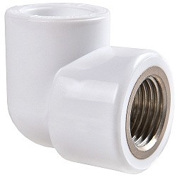  Угольник ПП 25-1/2'' PN 25 белый РВК 21005 (930659297) со склада Проконсим в Воронеже