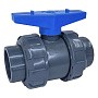 Кран шаровый клеевой НПВХ DN 50 PN 16 уплотнение EPDM/TPV черный Aquaviva AQVBVD50 купить в Воронеже | "Проконсим"