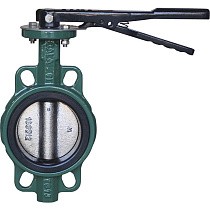 Затворы чугунные дисковые DN 40-250 PN 16 межфланцевые с чугунным диском рычаг GALA Тип.2302H-L купить в Воронеже | "Проконсим"