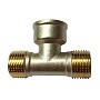 Тройники латунные никелированные DN 15-20 PN 40 штуцер-муфта -штуцер купить в Воронеже | "Проконсим"