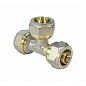 Тройник латунный для PEX труб 20-16-20 PN 10 обжимной никелированный Valfex VF.331.N  купить в Воронеже | "Проконсим"