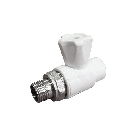 Кран шаровой для радиатора ПП 20-1/2'' PN 25 прямой с американкой белый VALFEX  купить в Воронеже | "Проконсим"