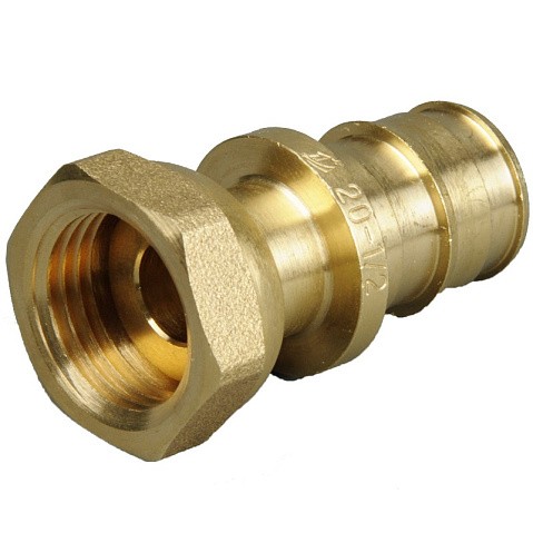 Муфта латунная для PEX труб 16-1/2'' PN 10 OP под надвижную гильзу с накидной гайкой ONE PLUS купить в Воронеже | "Проконсим"