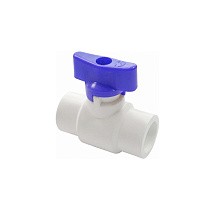 Краны шаровые ПП DN 20-25 PN 25 полупроходные белые с синей ручкой Valfex купить в Воронеже | "Проконсим"