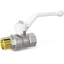Краны латунные шаровые DN 15-50 PN 25-40 никелированные рычаг белый муфта-штуцер LD Pride 47.303 купить в Воронеже | "Проконсим"