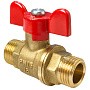 Краны латунные шаровые 11Б27фт1М DN 15-20 PN 40 бабочка штуцер-штуцер Valfex.219.LB1 купить в Воронеже | "Проконсим"