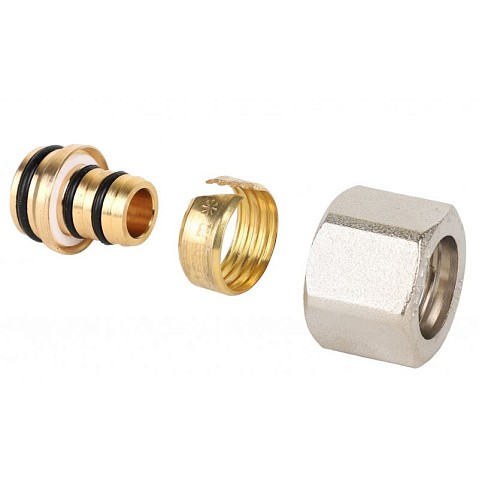 Евроконус латунный для PEX и МП-труб 16х2,0-1/2'' обжимной c накидной гайкой MVI MC.412.04 купить в Воронеже | "Проконсим"