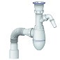 Сифон для умывальника Unicorn А320V, 40х50 гибкий отвод, 1 1/2'' х40 чаша из нержавеющей стали с отводом для стиральной машины купить в Воронеже | "Проконсим"
