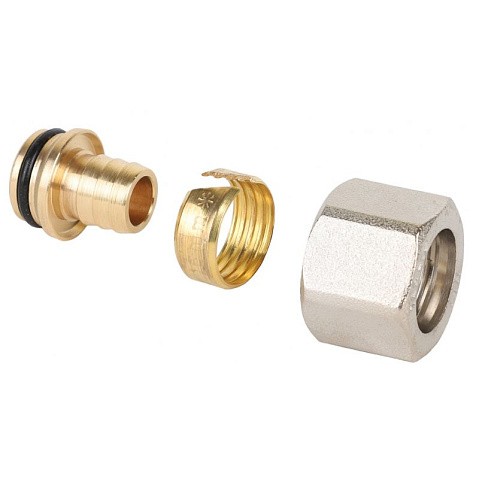 Евроконус латунный для PEX и МП-труб 16х2,0-1/2''обжимной c накидной гайкой MVI MC.410.04 купить в Воронеже | "Проконсим"