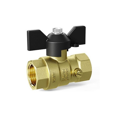 Кран латунный шаровой DN 15 PN 16 под манометр G1/2''-М20х1,5'' муфта-муфта бабочка LD Pride 44.340.15.20 купить в Воронеже | "Проконсим"