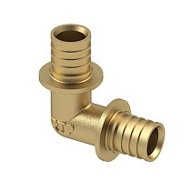 Угольники латунные для PEX-PEX труб DN 16-40 PN 16 под надвижную гильзу РосТурПласт купить в Воронеже | "Проконсим"