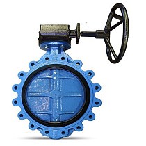 Затворы чугунные дисковые DN 350-600 PN 16 межфланцевые с резьбовыми проушинами диск из нержавеющей стали с редуктором FAF 3600 купить в Воронеже | "Проконсим"