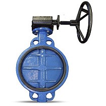 Затворы поворотные дисковые DN 350-600 PN 16 межфланцевые с чугунным диском с редуктором FAF купить в Воронеже | "Проконсим"