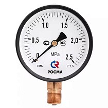 Мановакуумметр Росма ТМВ-610Р.06 общетехнический, 150мм, -0.1-0.15МПа, резьба G1/2'', с электронной приставкой тип V, радиальный, класс точности 1,5 купить в Воронеже | "Проконсим"