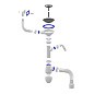 Сифон для мойки Unicorn В435V, 40х50 гибкий отвод, 3 1/2'' х40 с отводом для стиральной машины, прямоугольный перелив купить в Воронеже | "Проконсим"