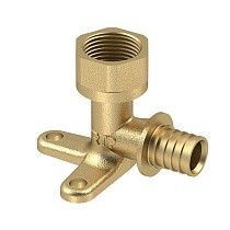 Угольники установочные латунные для PEX труб DN 16-25 PN 16 под надвижную гильзу с внутренней резьбой РосТурПласт купить в Воронеже | "Проконсим"