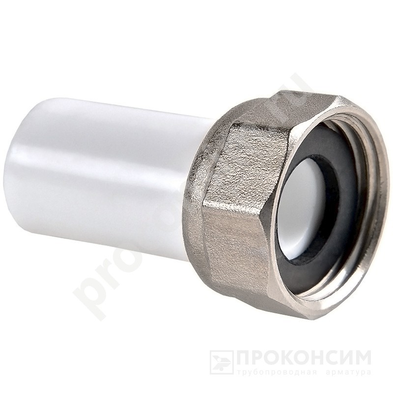 Цена по запросу.  . Бурт ПП с накидной гайкой 32-1 1/4'' PP-R белый РВК 20103 (930659326) со склада Проконсим в Воронеже