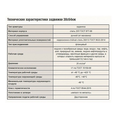 Задвижка стальная 30с64нж DN 200 PN 25 фланцевая L=400мм класс ''А'' САЗ АВАНГАРД купить в Воронеже | "Проконсим"