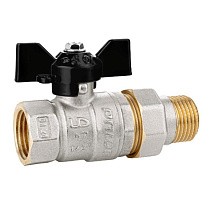 Краны латунные шаровые DN 15-32 PN 25-40 никелированные бабочка американка LD Pride 47.306 купить в Воронеже | "Проконсим"