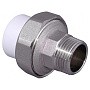 Муфта комбинированная ПП 20-1/2'' PN 25 разъёмная с наружной резьбой белая VALFEX  купить в Воронеже | "Проконсим"