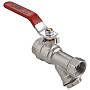 Краны латунные шаровые DN 15-20 PN 25 никелированные с фильтром рычаг муфта-муфта MVI BV.631 купить в Воронеже | "Проконсим"