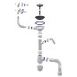 Сифон для мойки Unicorn В427, 40х50 гибкий отвод, 3 1/2'' х40 с отводом для стиральной машины, круглый и прямоугольный перелив купить в Воронеже | "Проконсим"