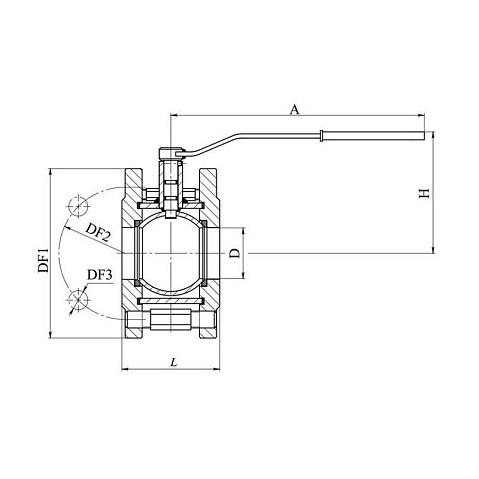 Кран стальной шаровой разборный BREEZE 11с42п, DN 100 PN 16, 125мм, стандартнопроходной, фланцевый с ручкой купить в Воронеже | "Проконсим"