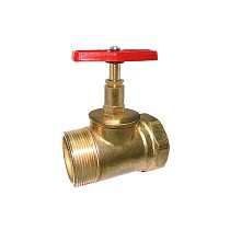 Клапан латунный пожарный прямой DN50 PN16 под газовый ключ муфта-штуцер Цветлит купить в Воронеже | "Проконсим"