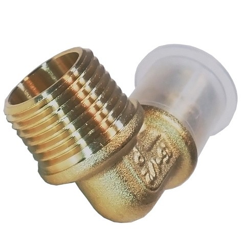 Угольник латунный для PEX труб 20-1/2'' с наружной резьбой под надвижную гильзу Hipex типS HFWS00062 купить в Воронеже | "Проконсим"