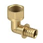 Угольник латунный для PEX труб  16-1/2''  PN 16  под надвижную гильзу с внутренней резьбой  РосТурПласт купить в Воронеже | "Проконсим"