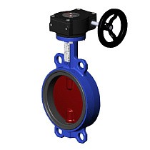 Затворы поворотные дисковые DN 150-500 PN 10-16 межфланцевые с чугунным диском с редуктором Tecofi VPI4448 купить в Воронеже | "Проконсим"